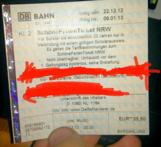 SchöneFerienTicket NRW (Bahn, Bus)