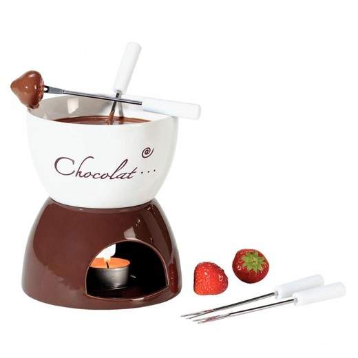 SCHOKOLADEN FONDUE IN DER TASSE (Schokolade, Kerzen)