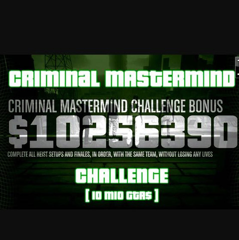 Am Ende sollte dann ca dieser Geldbetrag auf meinem GTA V Konto sein.
Danke
- (GTA V, Criminal Mastermind Challenge)