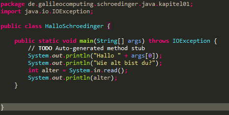 Schrodinger Programmiert Java System In Read