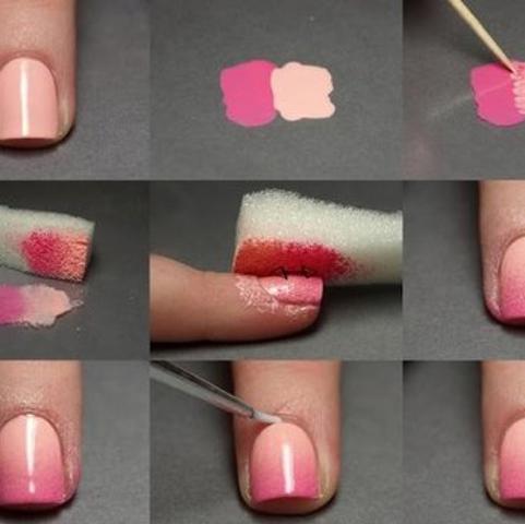 Schwamm Bei Den Fingernagel Kosmetik Nagel Nagellack