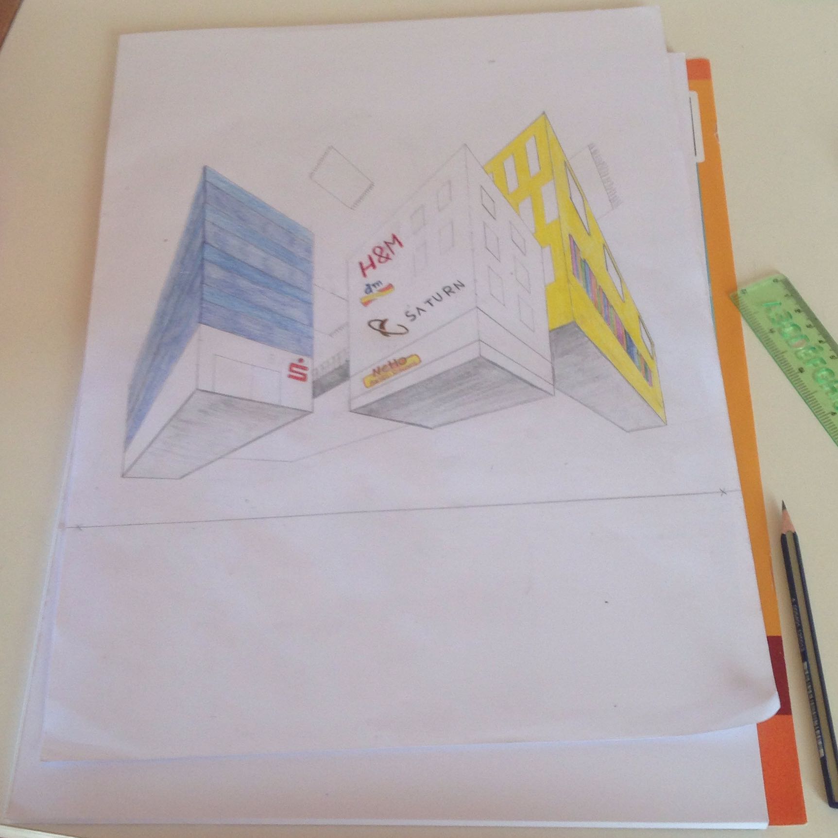 Schwebende Stadt Fur Den Kunstunterricht Kunst Kreativitat Kreativ