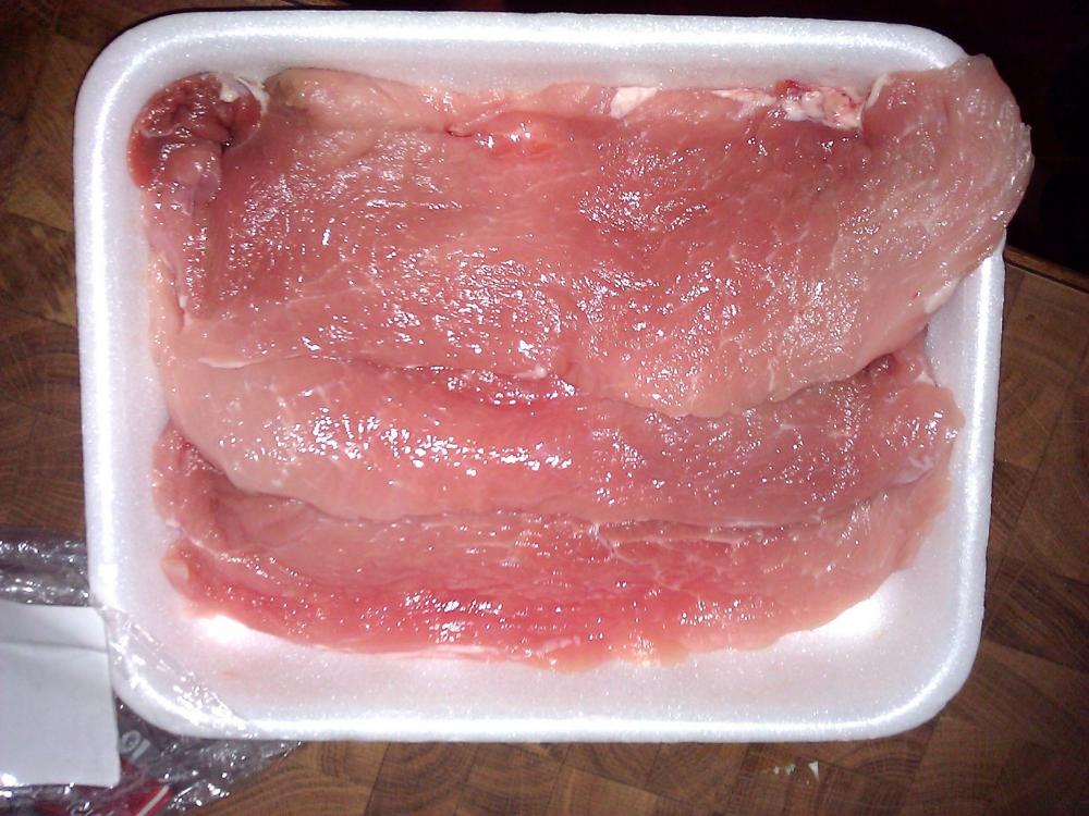 Schweinefleisch , einen Tag abgelaufen . Noch essbar? (essen)