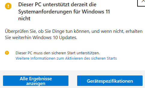 Sicherer Start wird nicht unterstützt? (Computer, Technik, Spiele und ...