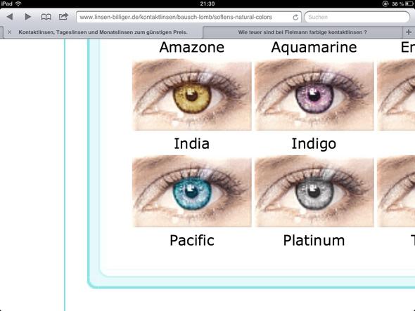 Sehen Farbige Linsen Unecht Oder Echt Aus Augen