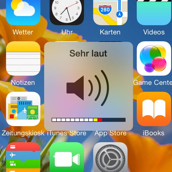  Sehr Laut  wird bei Iphone 5s angezeigt Musik  Apple iOS 