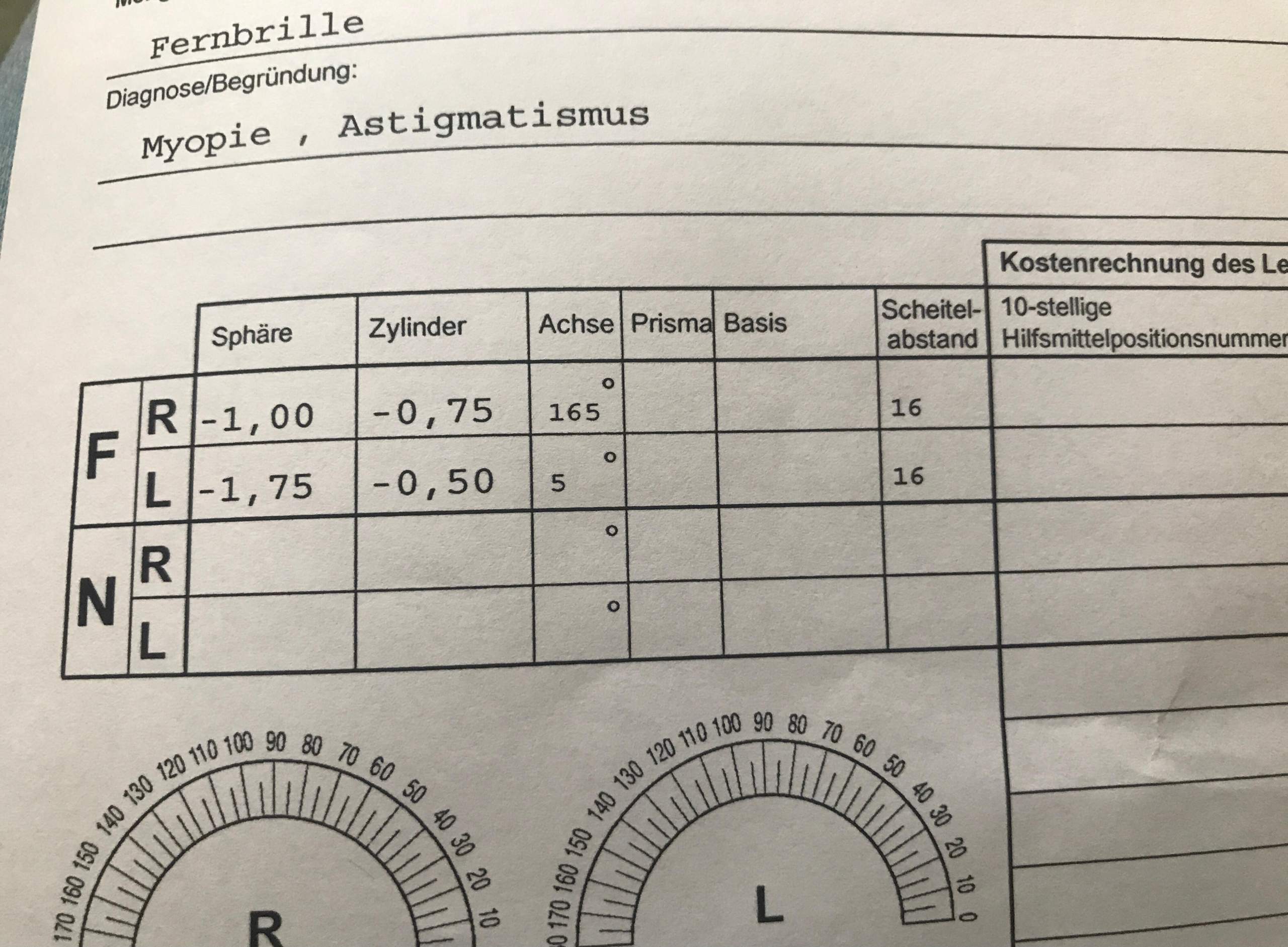 Sehtest, welche Stärke brauche ich nun? (Führerschein, Augen, Brille)
