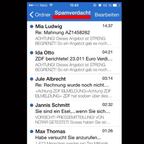 4 mails in 4 stunden. - (E-Mail, Spam, GMX)