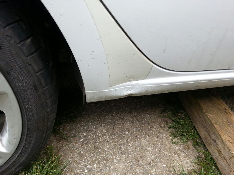 Seitenschweller Audi A1 Eingedruckt Auto Kosten Unfall