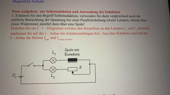 Selbstinduktion Physik? (Computer, Schule, Elektrotechnik)