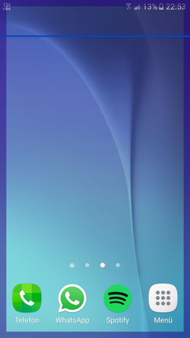 Seltsamer Balken und violetter Rand - (Samsung, Android, Fehler)