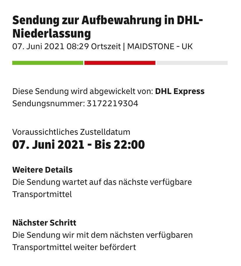 Sendung Zur Aufbewahrung In Der Station Dhl
