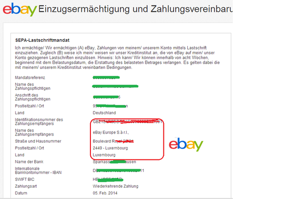 Sepa Lastschriftmandat Akzeptieren Bei Verkauf Auf Ebay Normal