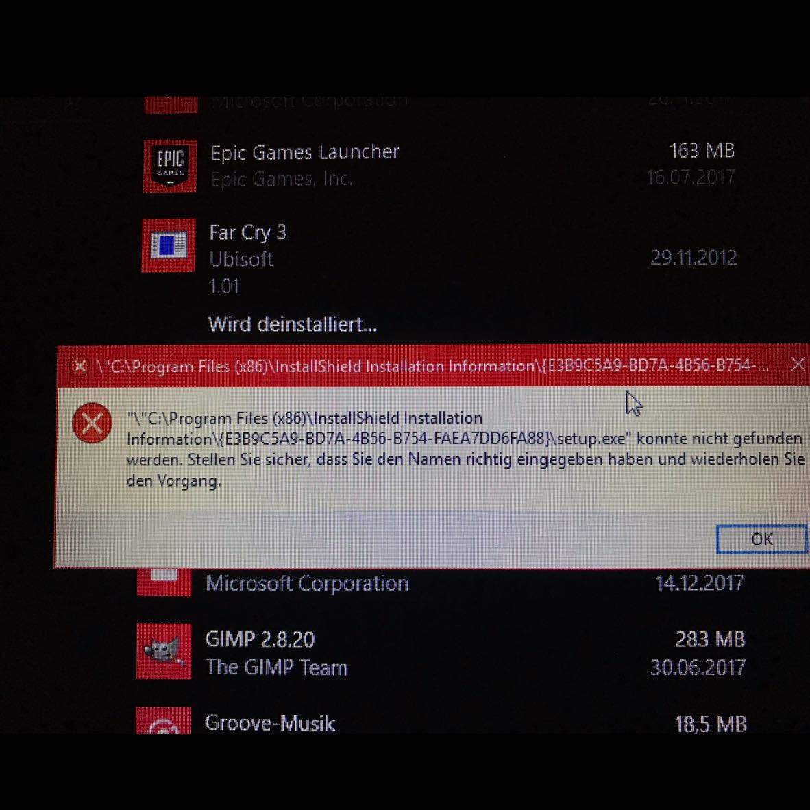 Setup.exe konnte nicht gefunden werden stellen Sie sicher dass sie den