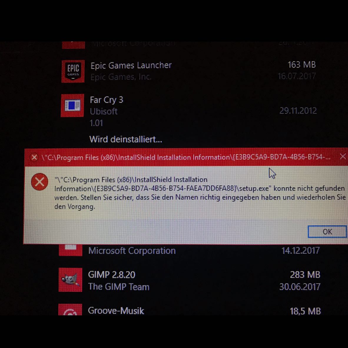 Setup.exe konnte nicht gefunden werden stellen Sie sicher dass sie den