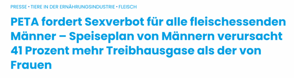 Sexverbot für Männer?