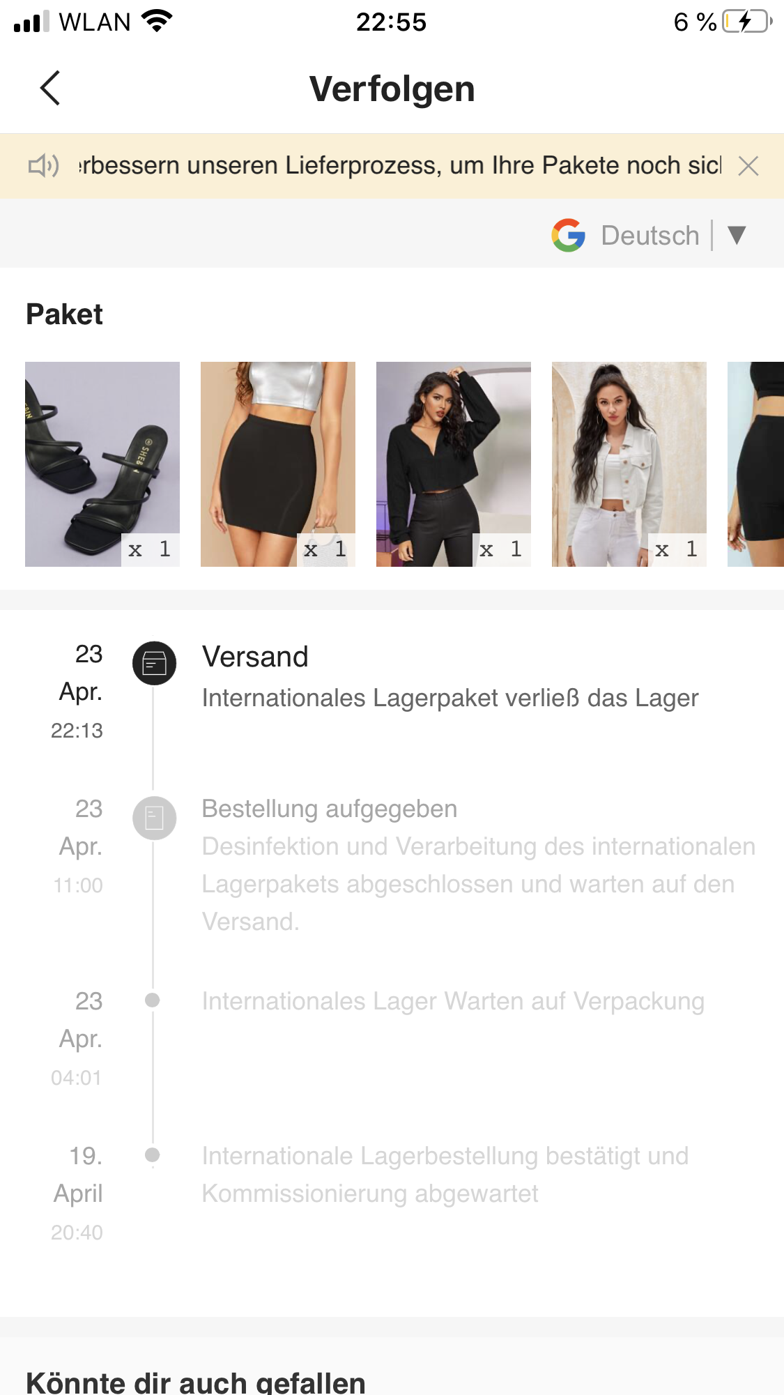 SHEIN Bestellung und Wartezeit?