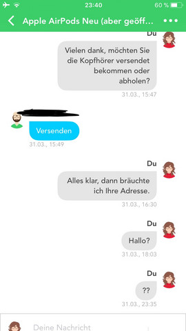 Shpock Artikel Verkauft Koufer Meldet Sich Nicht Mehr Gesetz Rechte Betrug