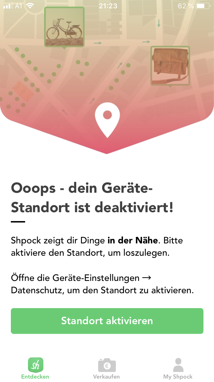 Shpock Ohne Gps Nutzbar Iphone Ios Standort