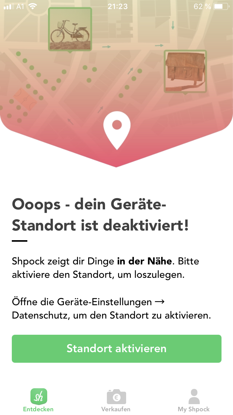 Shpock Ohne Gps Nutzbar Iphone Ios Standort