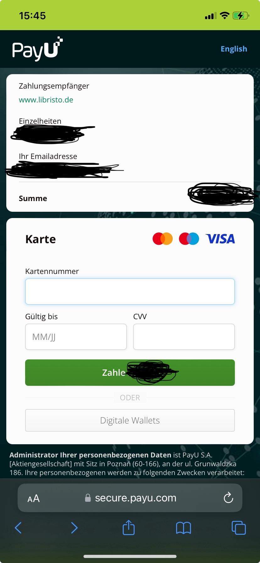 Sicher über diese Seite zu bestellen? (Kleidung, Buch, Webseite)