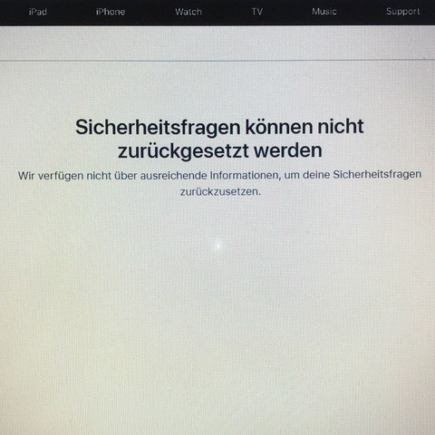 Sicherheitsfragen Bei Apple Vergessen Und Apple Hat Nicht Genug Informationen Handy Smartphone Iphone