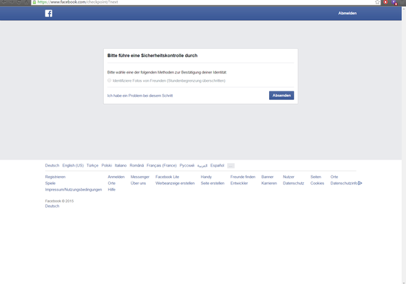 Facebook Sicherheitskontrolle - (Facebook, Sperre, Sicherheitskontrolle)
