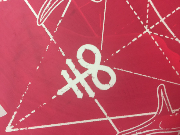 Siebdruck! Doppeldruck (ghost shadow) beim drucken mit weißer Siebdruck! Doppeldruck (ghost shadow) beim drucken mit weißer