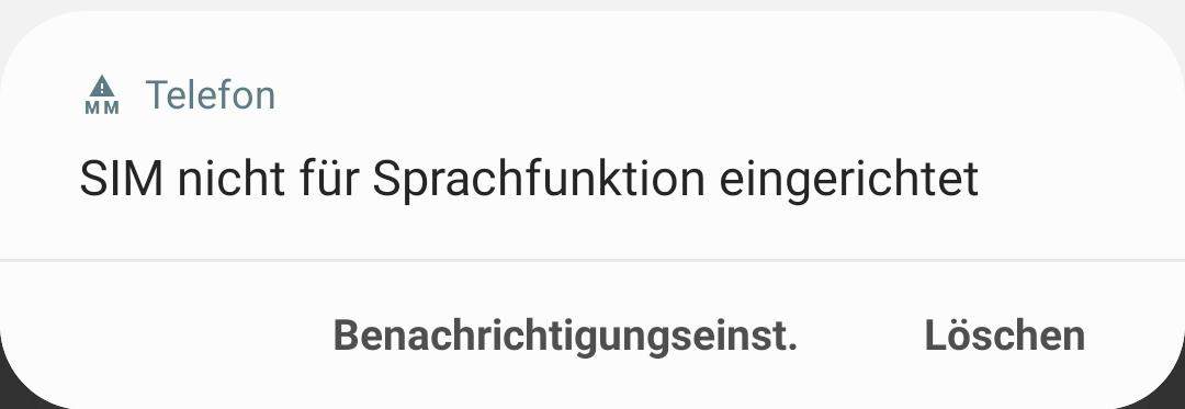 SIM-Karte Sprachfunktion nicht eingerichtet? (Samsung) SIM-Karte Sprachfunktion nicht eingerichtet? (Samsung)