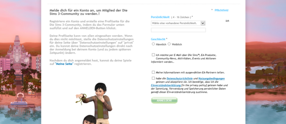 Das ist die beschriebene Seite - (Sims 3, Community)