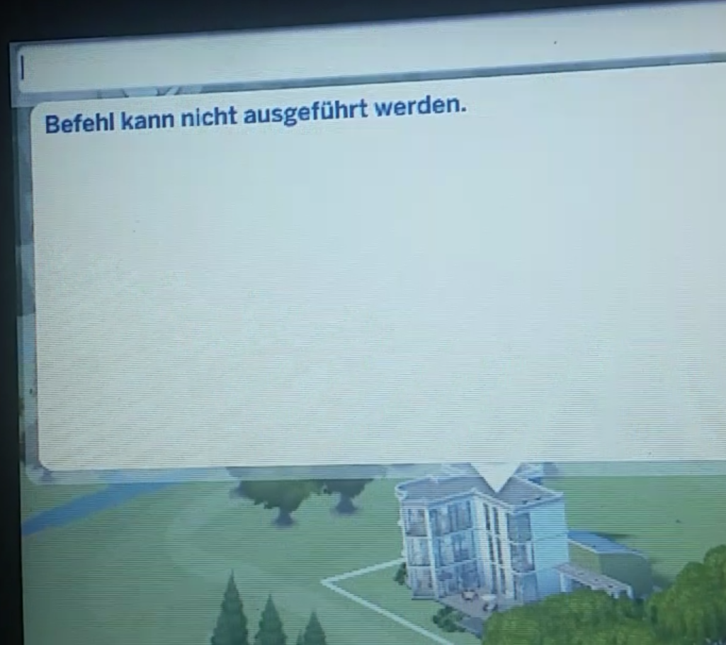 Sims 4 Cheats Befehl Kann Nicht Ausgeführt Werden