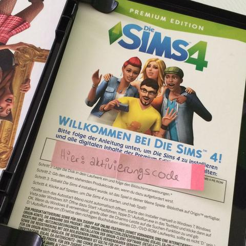 Das Papier mit dem Aktivierungscode drauf - (PC, Spiele, Sims)