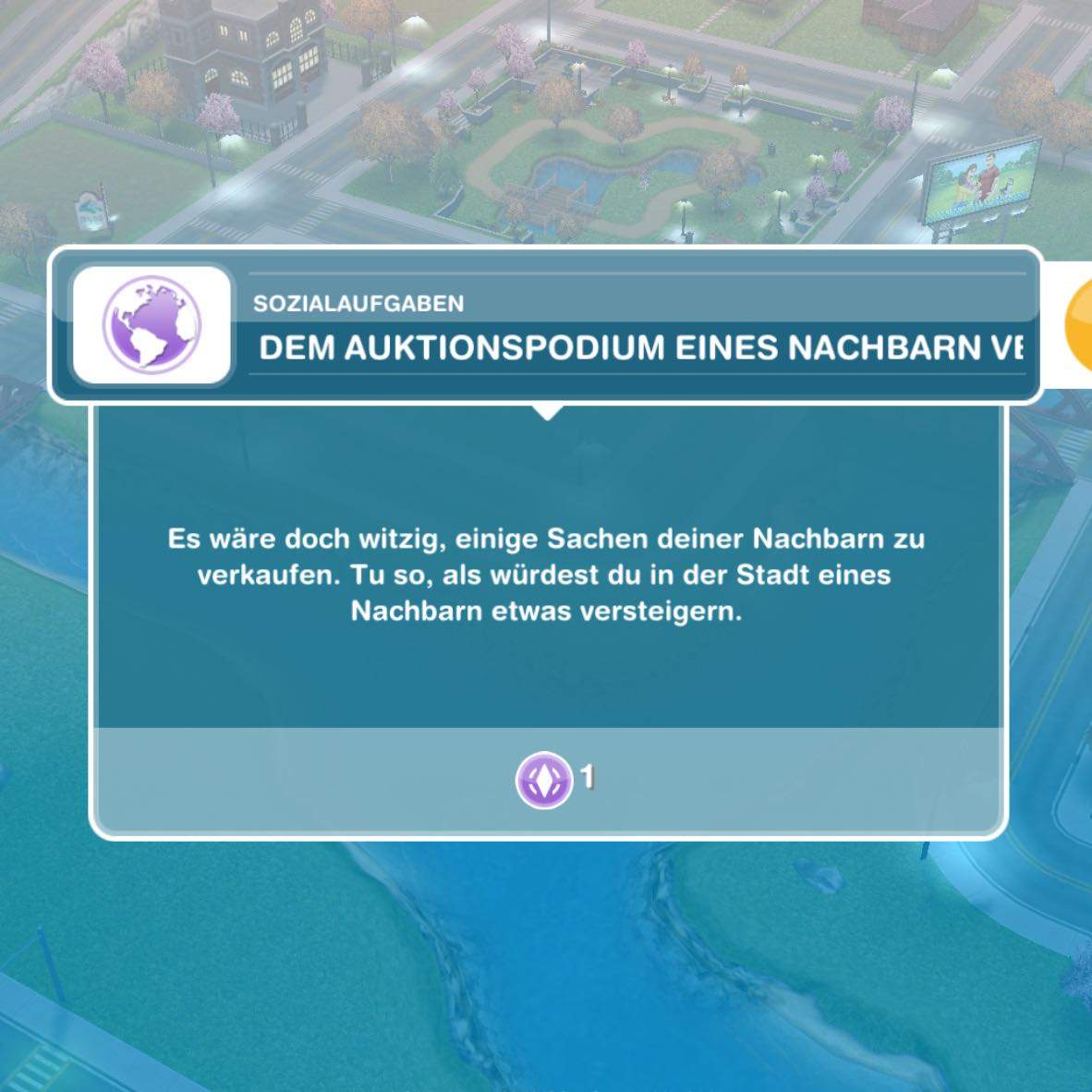 Sims Freeplay Aufgabe nicht verstanden? (Handy, Spiele)