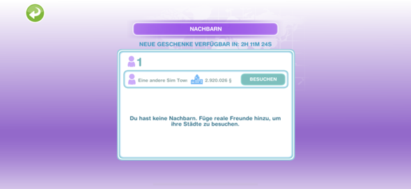 Sims Freeplay Nachbarn geht nicht?