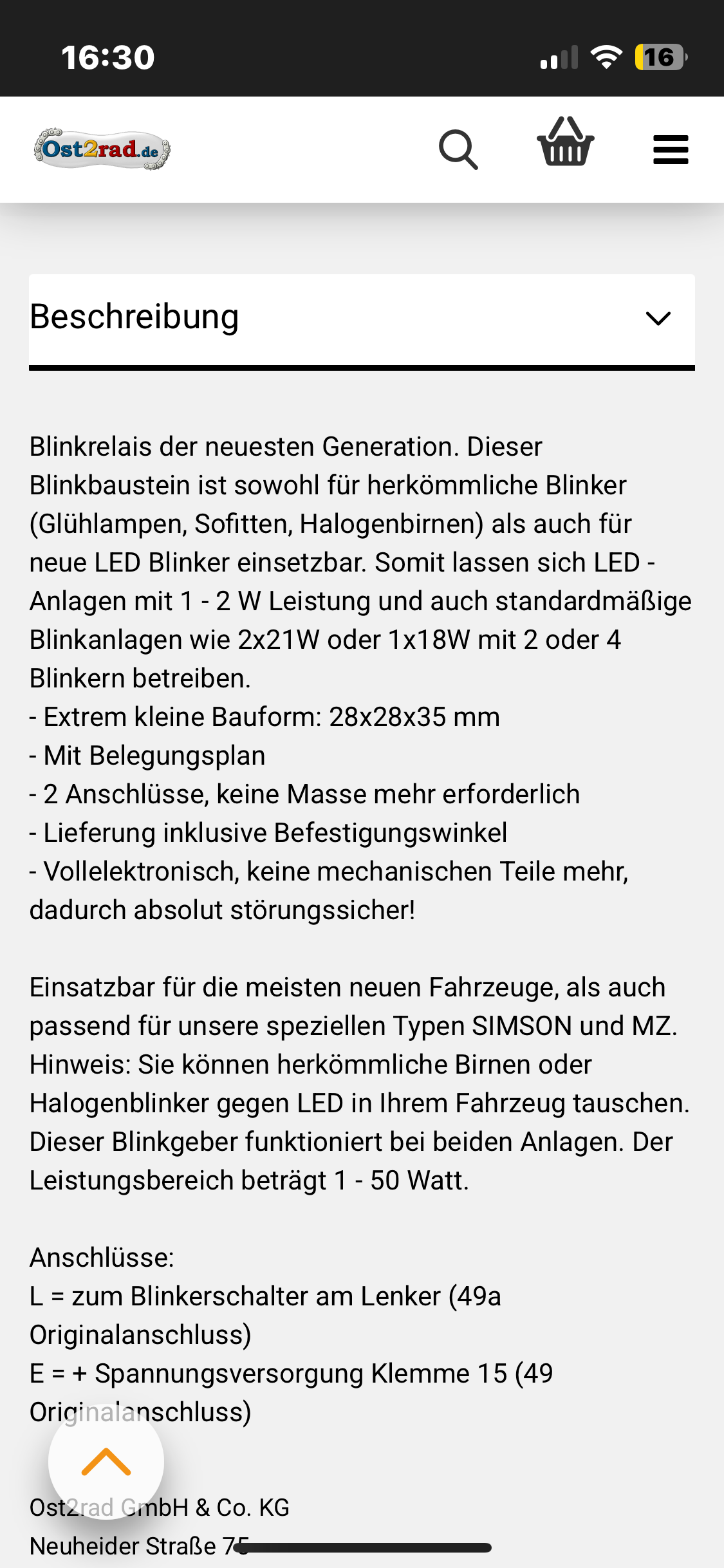 rocket vape KWO Kabelbaum inkl. Schaltplan für Simson KR51/2 (für VAPE), 82,15 € main image 1