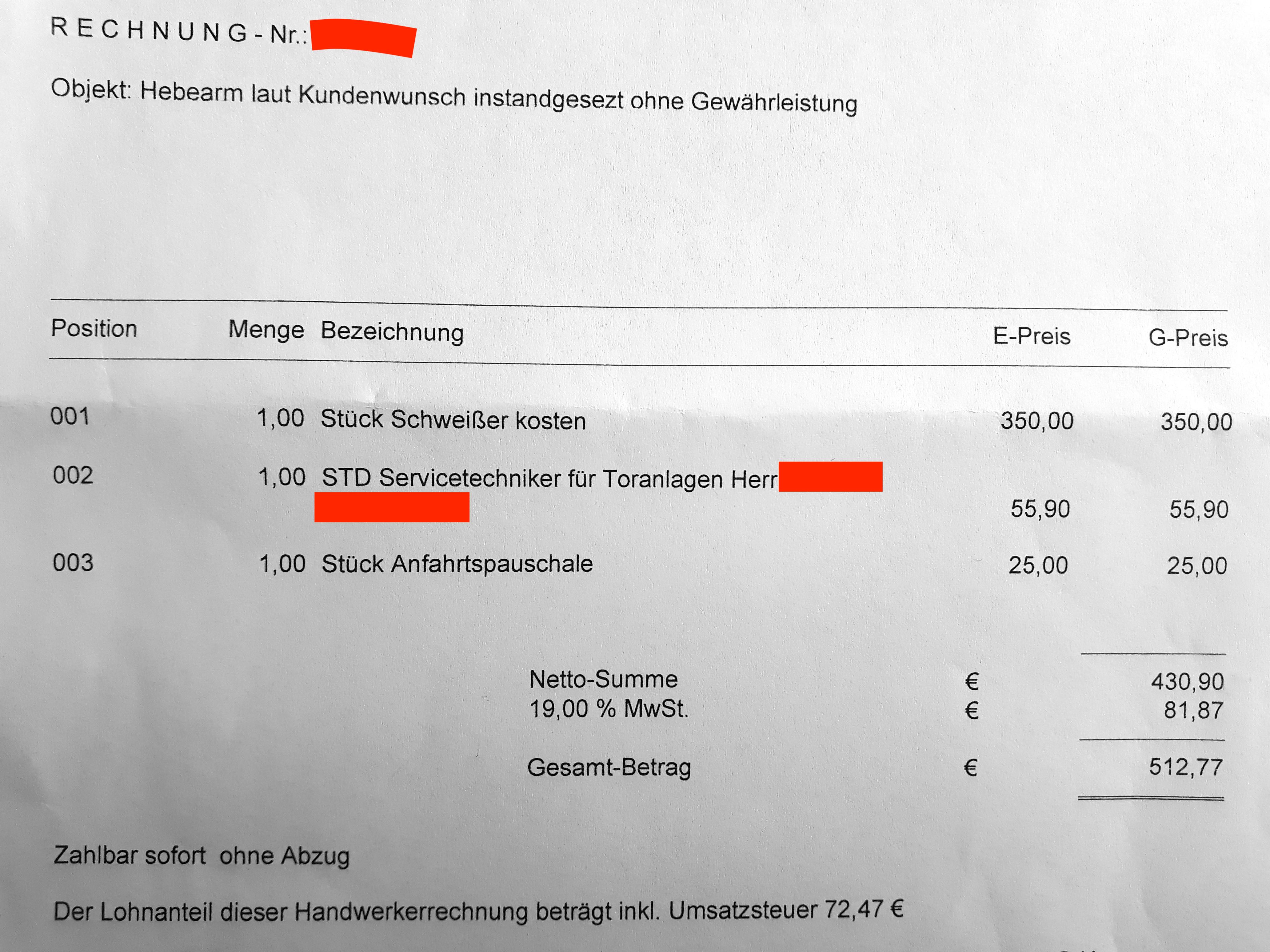 Sind 350 Eur Fur Eine Ausgelagerte Schweisserarbeit Zu Viel Technik Technologie Rechnung