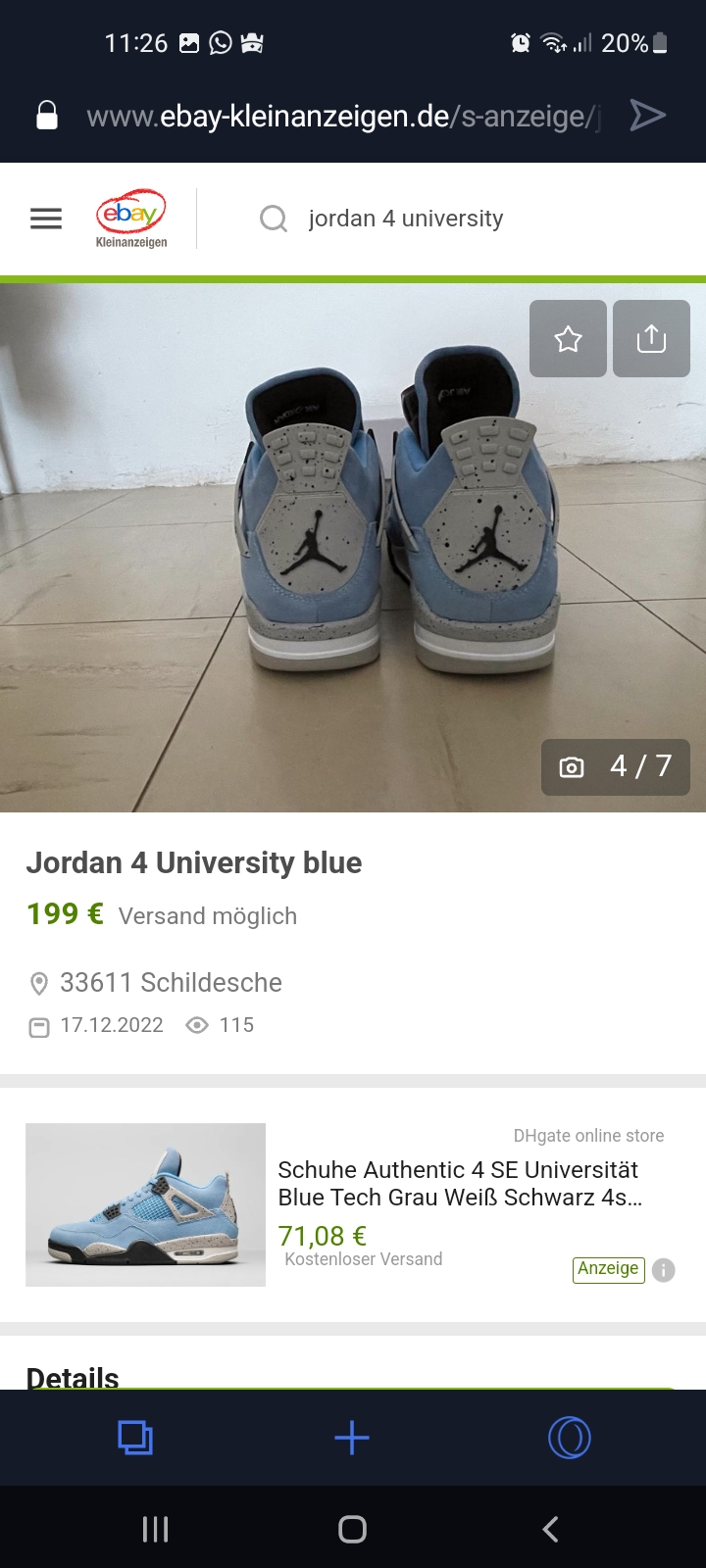Sind Die Jordan 4 University Blue Reps eBay Fashion Nike Sind die jordan 4 university blue reps ebay fashion nike