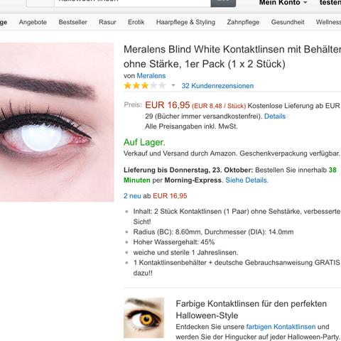 Es handelt sich um dieses Produkt  - (Amazon, Augen, eBay)