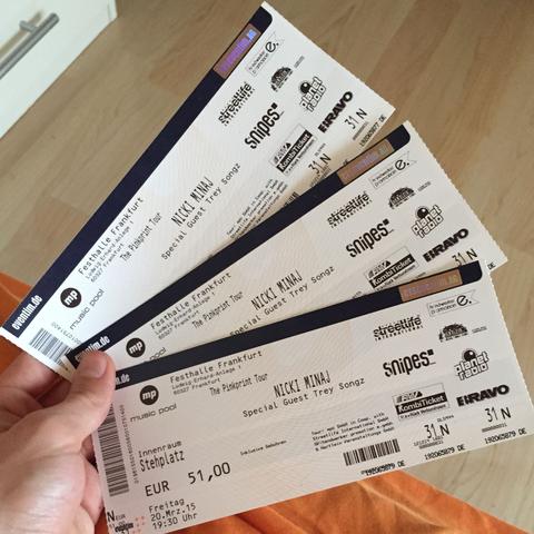 So sehen die 3 Tickets aus .. - (Ticket, Frankfurt, Eventim)