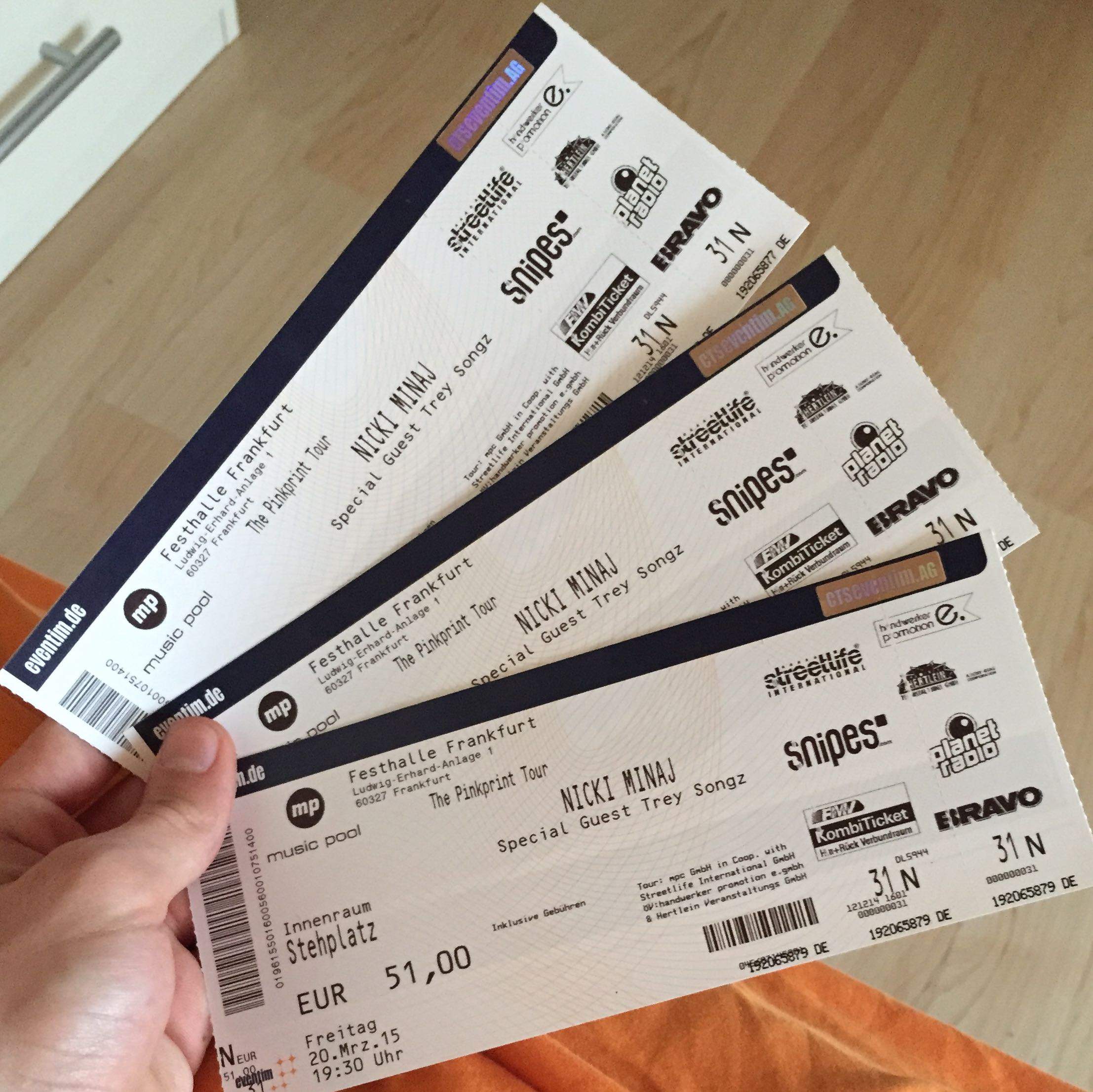 Sind diese Nicki Minaj Eventim Tickets Original? (Ticket, Frankfurt) Sind diese Nicki Minaj Eventim Tickets Original? (Ticket, Frankfurt)