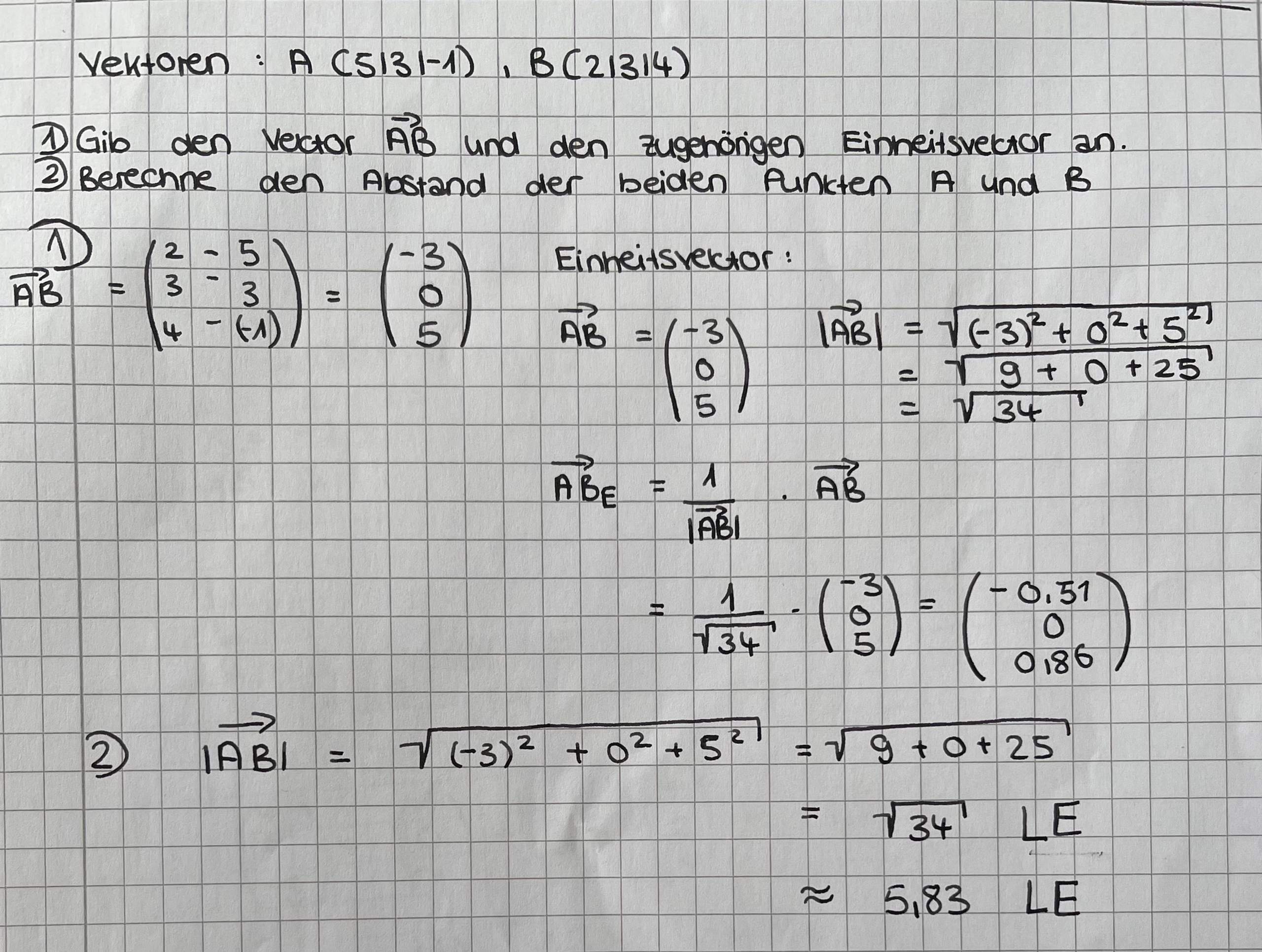 Sind meine Ergebnisse richtig (Vektoren Mathe)? (Schule, Mathematik