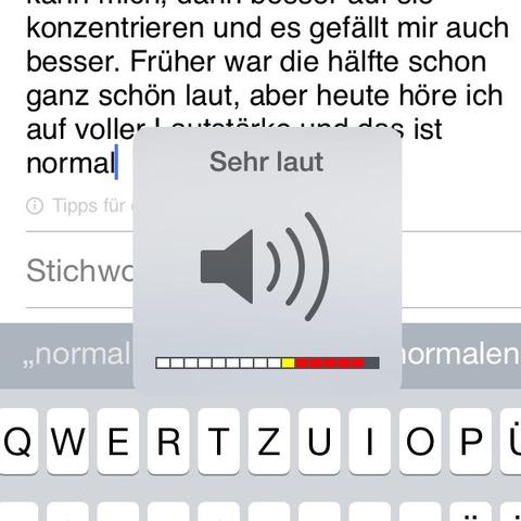 So laut höre ich jetz gerade - (Musik, Ohr)