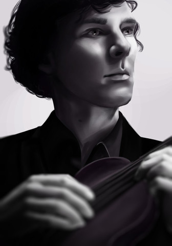 Benedict Cumberbatch als Sherlock - (zeichnen, malen, Convention)