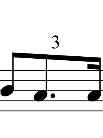 Punktierung in Triole - (Musik, Noten, Klavier)