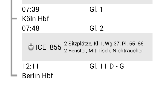 Screenshot Handyticket - (Deutsche Bahn, ICE, Sitzanordnung)
