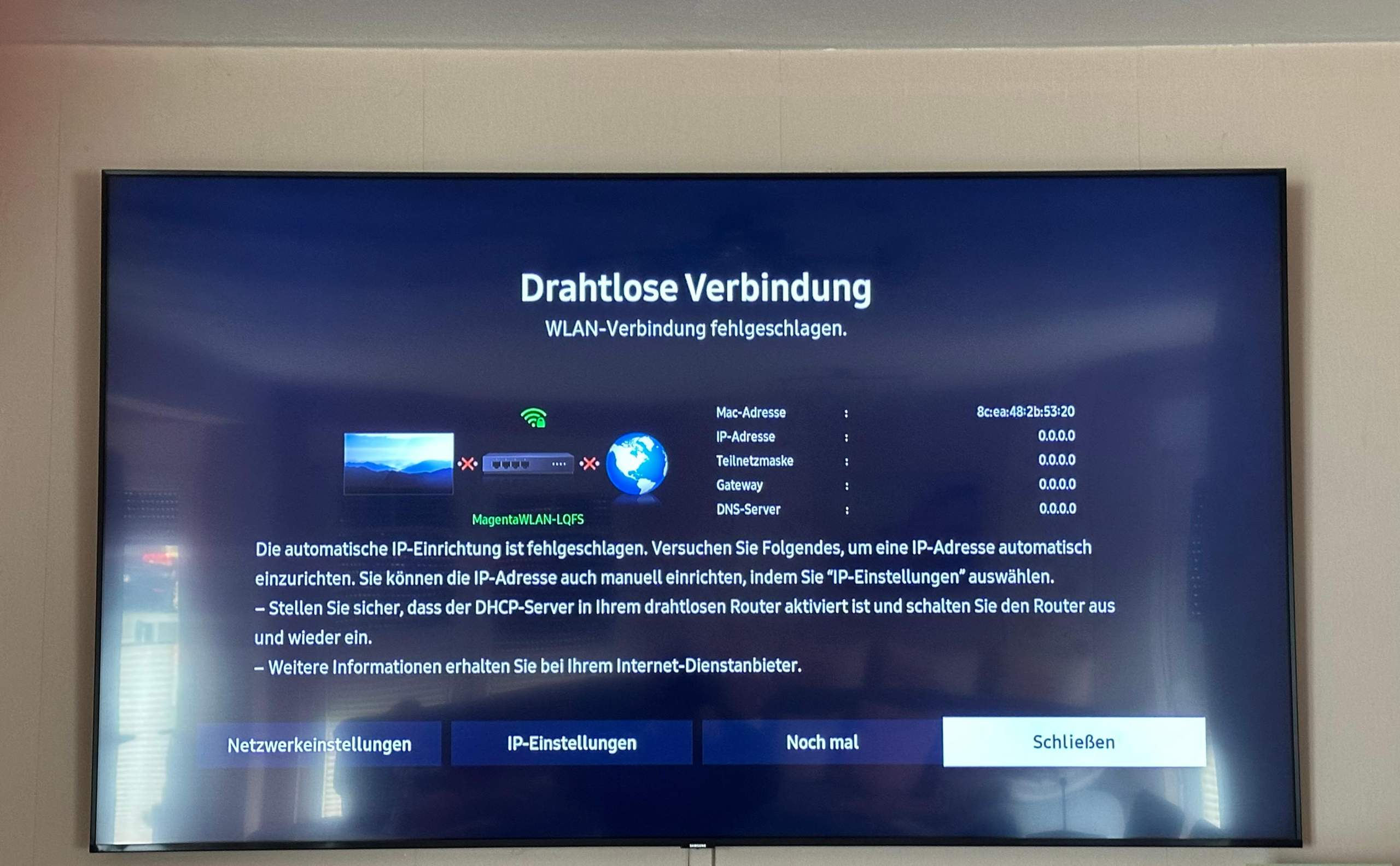 Samsung Smart Tv Verbindet Sich Nicht Mit Wlan Smart TV lässt sich nicht mit Speedport Pro 4 verbinden? (Internet