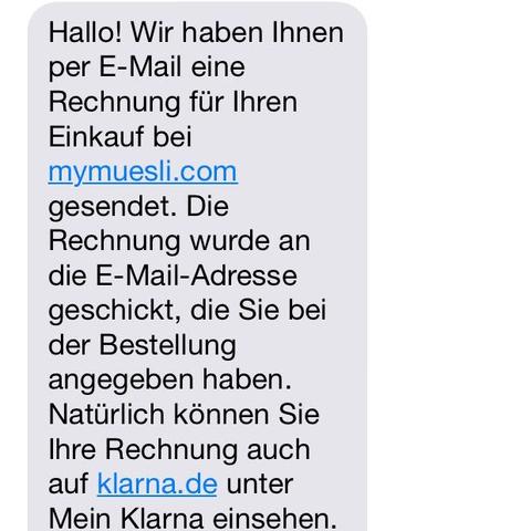 Das hier ist die Sms wie oben bereits Erwähnt ist. - (Online-Shop, Betrug, Rechnung)