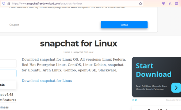 Snapchat auf Linux PC downloaden?