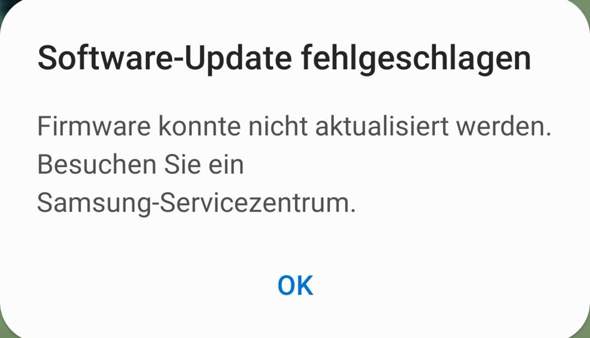 "Software-Update Fehlgeschlagen", was tun?