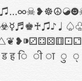 Schwarze Symbole - (Apple, iPhone, Tastatur)